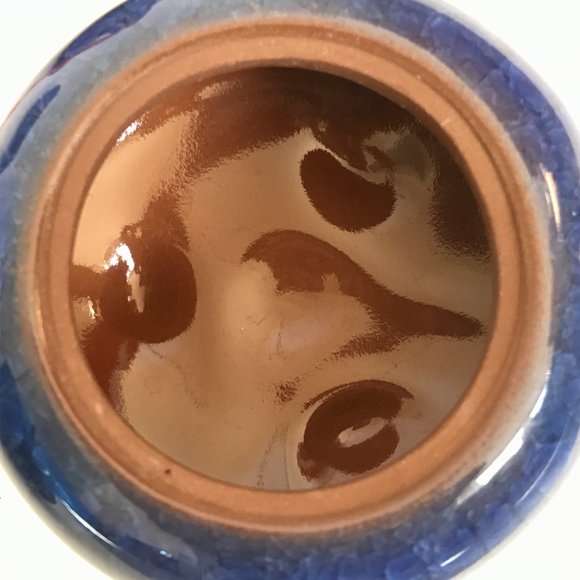 Asian Blue Ice Crackle Glazed Terracotta Teapot and Tea Cup Set - 7 Pieces - Picture 10 of 11